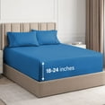 thumbnail image 1 of CGK Linens 4-Piece Extra Deep Pocket Sheet Set - Queen Size Breathable & Cooling Bed Sheets Fits 18"-24" Mattresses, Royal Blue, 1 of 6