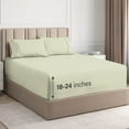 thumbnail image 1 of CGK Linens 4-Piece Extra Deep Pocket Sheet Set - Queen Size Breathable & Cooling Bed Sheets Fits 18"-24" Mattresses, Light Sage Green, 1 of 6
