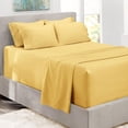 thumbnail image 1 of Extra Deep Pocket Sheets - Fits Mattress 18-24 Inches Deep - Extra Deep Pocket Full Size Sheets Sets - 6 Piece Full Size Sheets - Full Sheets Deep Pocket for Home, Bedroom, Apartment, Mellow Yellow, 1 of 5