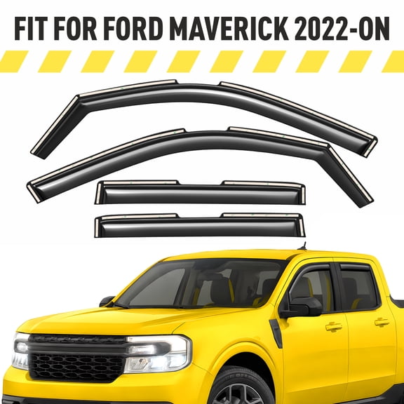 Extra Durable Window Deflectors In-Channel Window Visors Rain Guards Fit for Ford Maverick 2022-2026, Sun Visors, Wind Vent Visors, vent shades, Exterior Car Accessories - 4 pcs. AG0751
