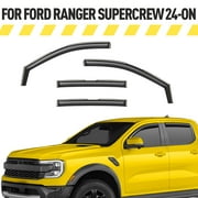 AEROGUYS Extra Durable Window Deflectors In-Channel Window Visors Rain Guards Fit for Ford Ranger 2024-2026 SuperCrew, Sun Visors, Wind Vent Visors, vent shades, Exterior Car Accessories-4 pcs AG0748