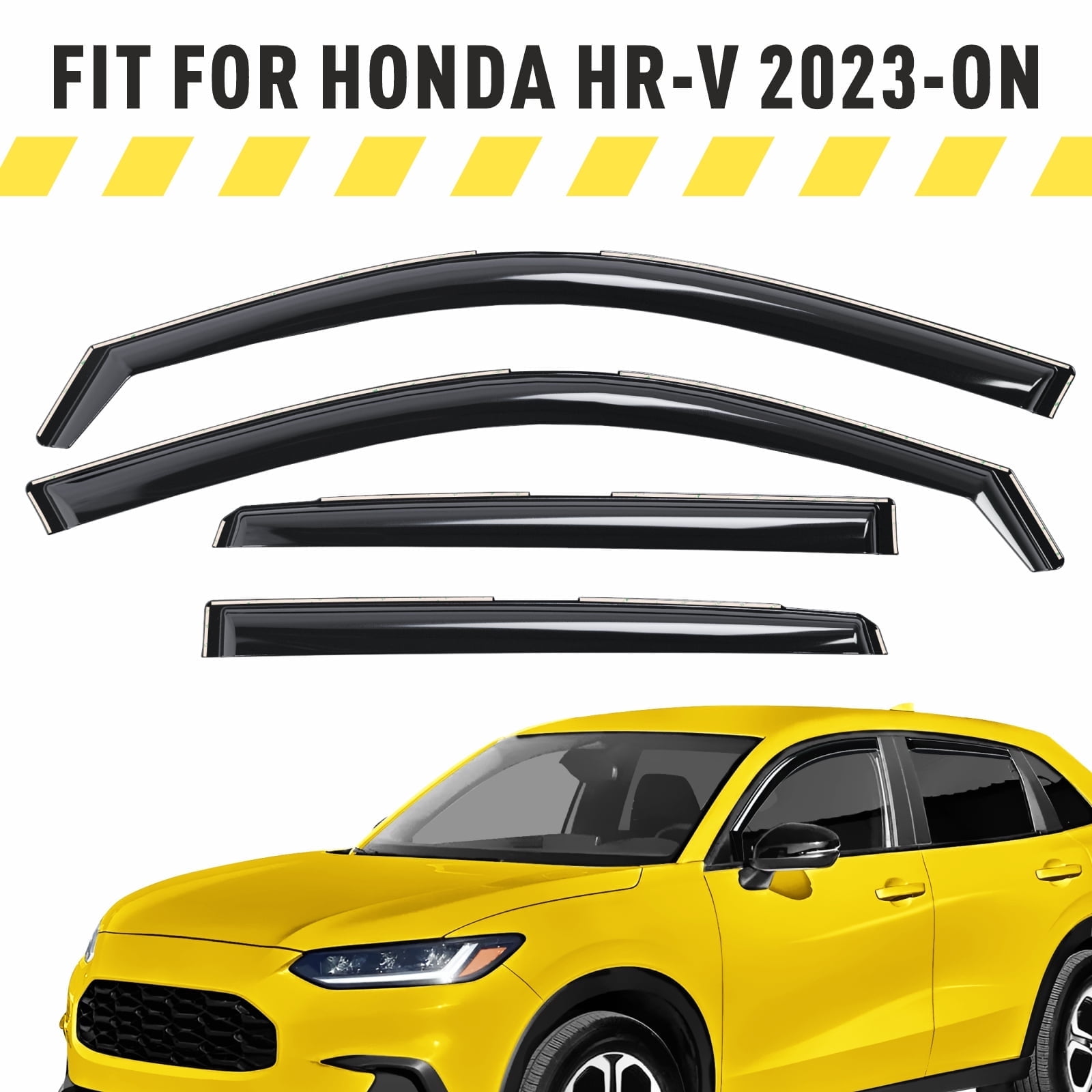 Extra Durable Window Deflectors In-Channel Window Visors Rain Guards Fit for Honda HR-V 2023-2026, Sun Visors, Wind Vent Visors, vent shades, Exterior Car Accessories - 4 pcs. AG0594