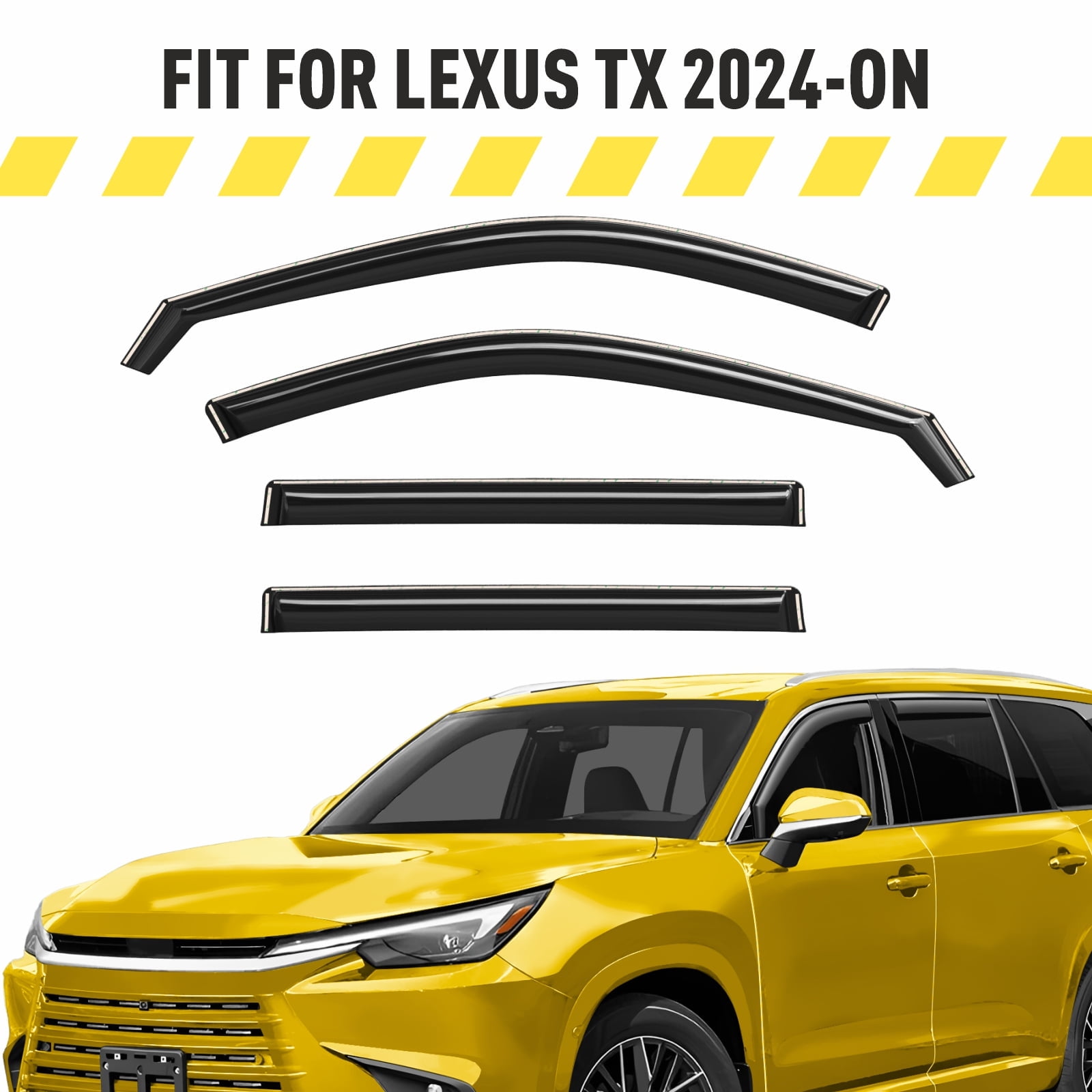 AEROGUYS Extra Durable Window Deflectors In-Channel Window Visors Rain Guards Fit for Lexus TX 2024-2026, Sun Visors, Wind Vent Visors, vent shades, Exterior Car Accessories - 4 pcs. AG0692