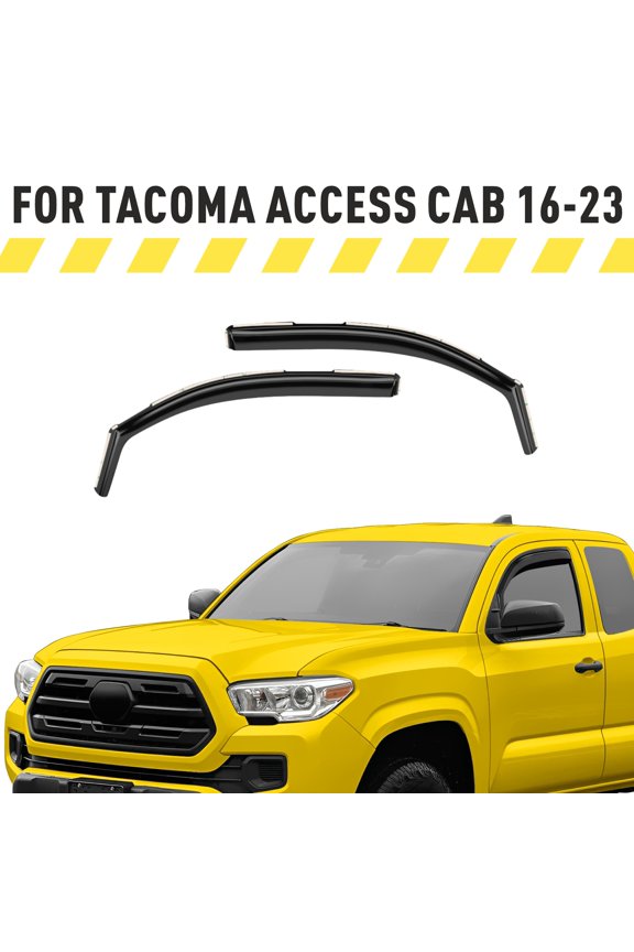 In-Channel Window Deflectors Extra Durable Window Visors Rain Guards Fit for Toyota Tacoma 2016-2023 Double Cab/Access Cab, Sun Visors, Wind Vent Visors, Car Accessories - 2 pcs. AG0744
