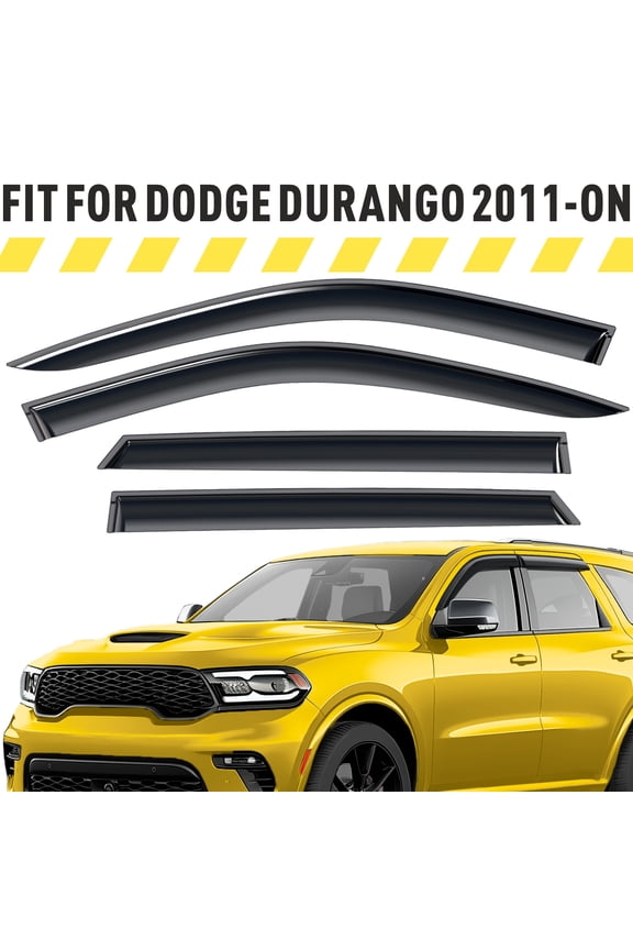 Extra Durable Window Deflectors Tape-On Window Visors Rain Guards Fit for Dodge Durango 2011-2026, Sun Visors, Wind Vent for Shades, Exterior Car Accessories - 4pcs. AG0799
