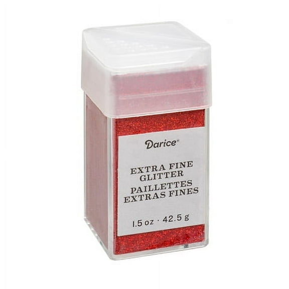 Extra Fine Glitter: Cherry Red, 1.5 ounces