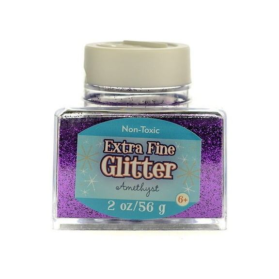 Extra Fine Glitter amethyst, 2 oz., stackable jar (pack of 4)
