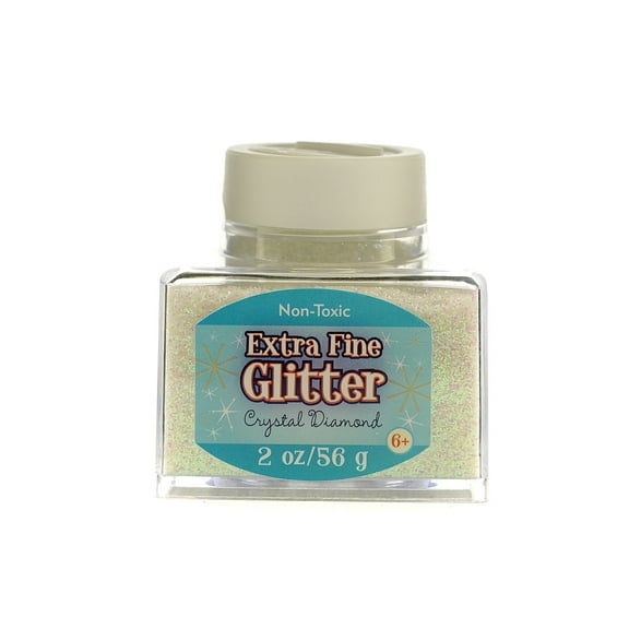 Extra Fine Glitter crystal diamond, 2 oz., stackable jar (pack of 4)