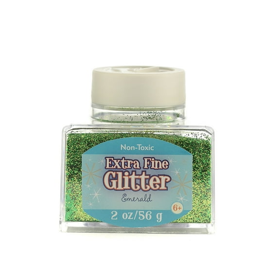 Extra Fine Glitter emerald, 2 oz., stackable jar (pack of 4)