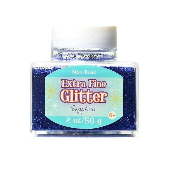 Extra Fine Glitter sapphire, 2 oz., stackable jar (pack of 4)