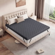 Extra Firm Mattress Topper King Size 3 Inch, High-Density Support Bed Topper with Washable Cover,CertiPUR-US, 80"x76"