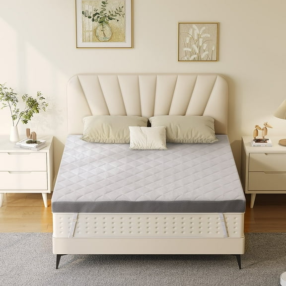 Extra Firm Mattress Topper Queen Size 3 Inch, Pain Relieving Foam Bed Topper for Extra Support, High-Density Foam Mattress Pad with Removable Cover, No Smell, CertiPUR-US Certified