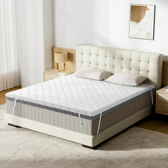 Extra Firm Mattress Topper Twin XL, 3 Inch Firm - Extra Firm Dual Sides Flippable Mattress Pad for Back Pain Relief, High-Density Bed Topper with Removable Cover, CertiPUR-US Certified, 80" x 38"