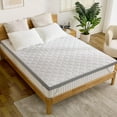thumbnail image 1 of Extra Firm Mattress Topper Twin XL Size 3 Inch, Pain Relieving Foam Bed Topper for Extra Support, High-Density Foam Mattress Pad with Removable Cover, No Smell, CertiPUR-US Certified, 80" x 38", 1 of 8