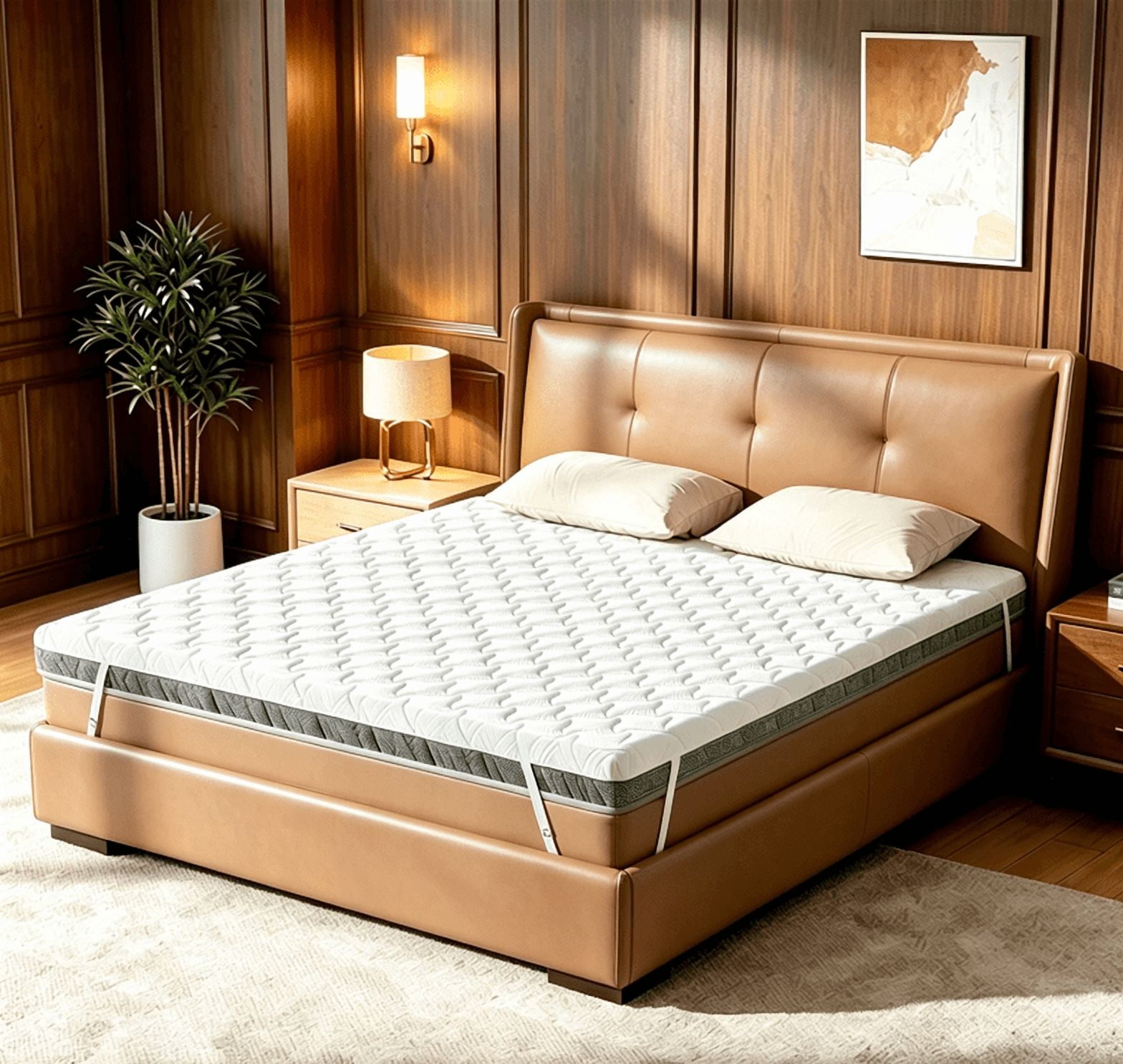 Extra Firm Queen Mattress Topper 3 Inch, Dual-Sided Flippable High ...