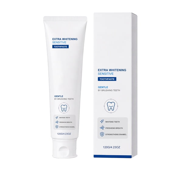 Extra Gentle Sensitive Toothpaste, Mint Stain Removing Oral Care Paste for Delicate Enamel 120g