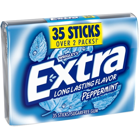 Extra Gum Peppermint Sugar Free Chewing Gum - 35 Stick Bulk Pack