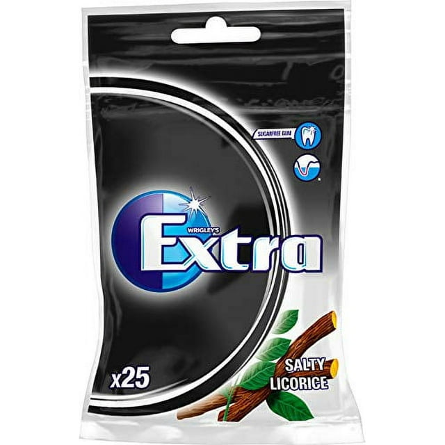 Extra Gum Salty Licorice XYLITOL Sugar Free Chewing Gum, sykurlaus to