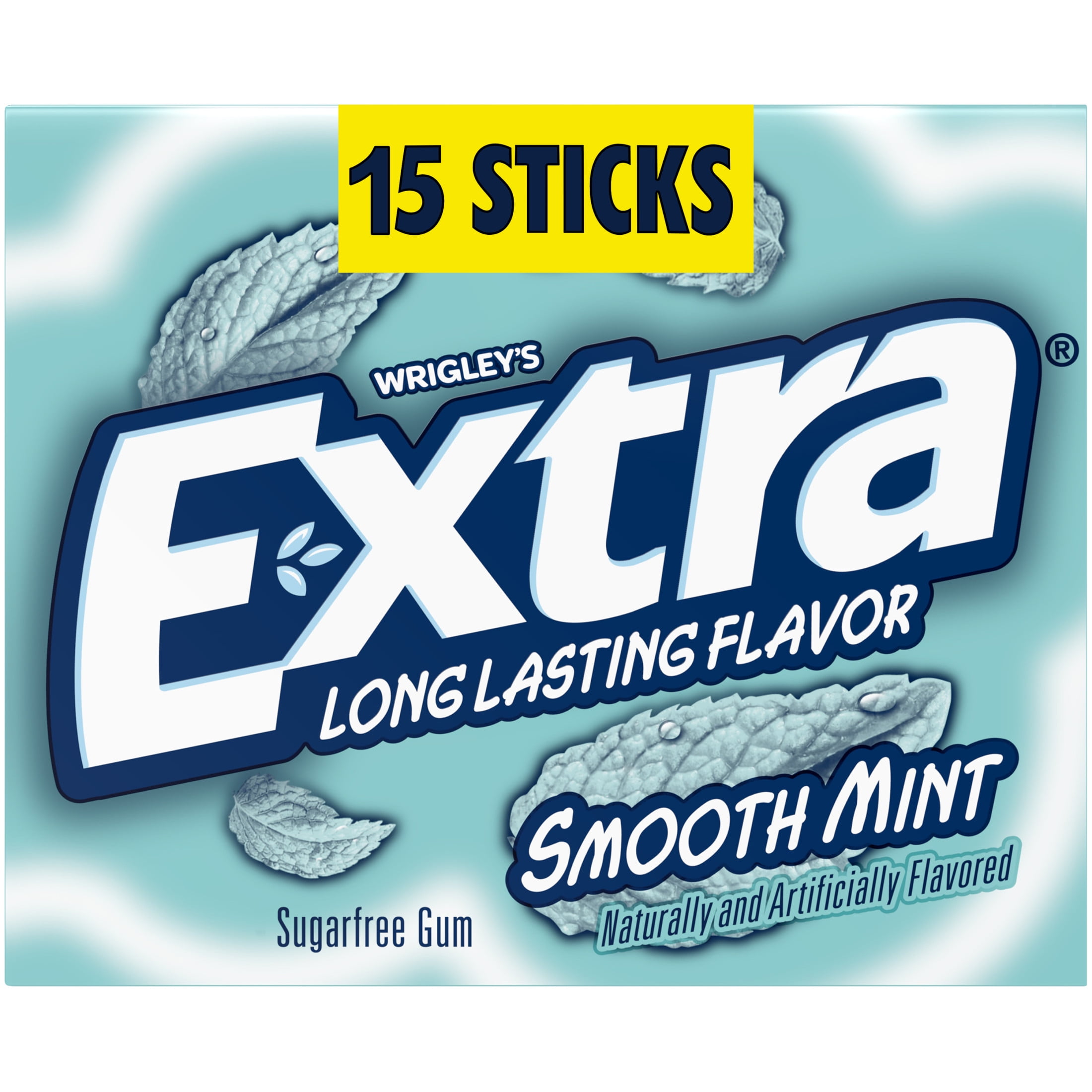 Extra Gum Smooth Mint Sugar Free Chewing Gum, Single Pack - 15 Stick
