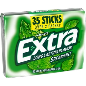 EXTRA Spearmint Sugar Free Chewing Gum, Long Lasting Mint Flavor, 35 Stick Mega Pack