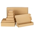 thumbnail image 1 of Extra-Hard Kraft Paper Corrugated Box, 13x10x1 Inch Shipping Storage Box for Small Items, Durable Packaging Carton with Sturdy Structure, 1 of 6