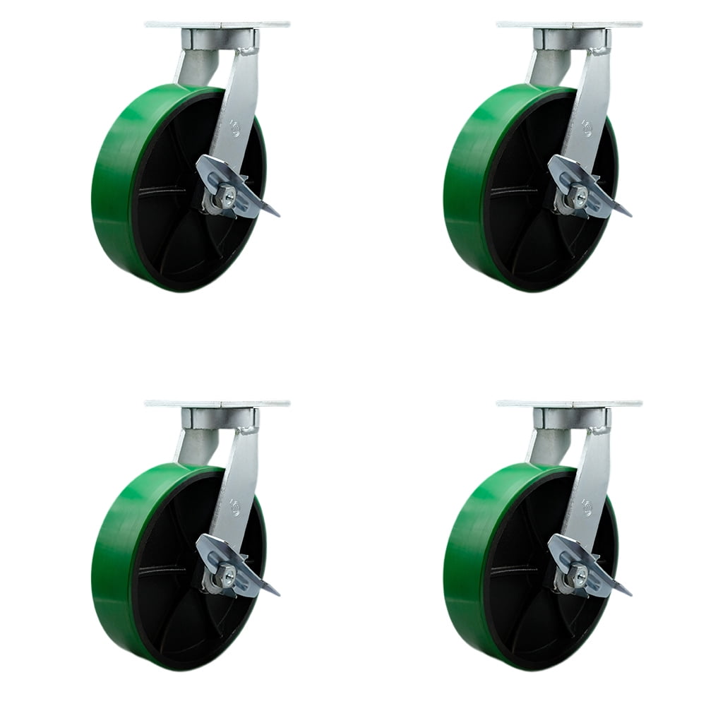 Heavy Duty Cast Iron Swivel Casters – 3 Or 3.5 Inch Industrial Wheels – 440lbs Capacity – Choose Qty