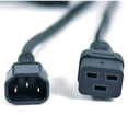 thumbnail image 2 of 1FT 14AWG Heavy Duty Power Extension Cord – C13 To C14 – IEC320 SJT – Black 2 of 3