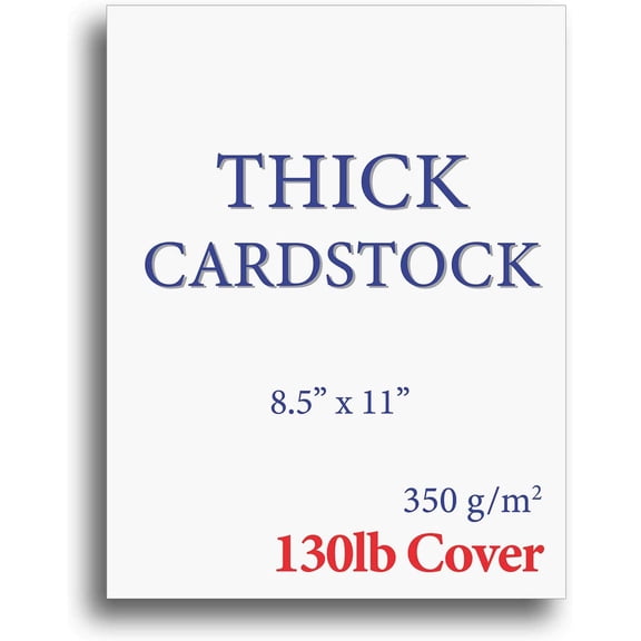Extra Heavy Duty Bright White Cardstock - 130lb Cover (350gsm) - 15 Sheets 8.5" x 11" - 17pt Ultra Heavy Matte Cardstock Paper for Commercial Printing Invitations Cards Covers Photo Backing