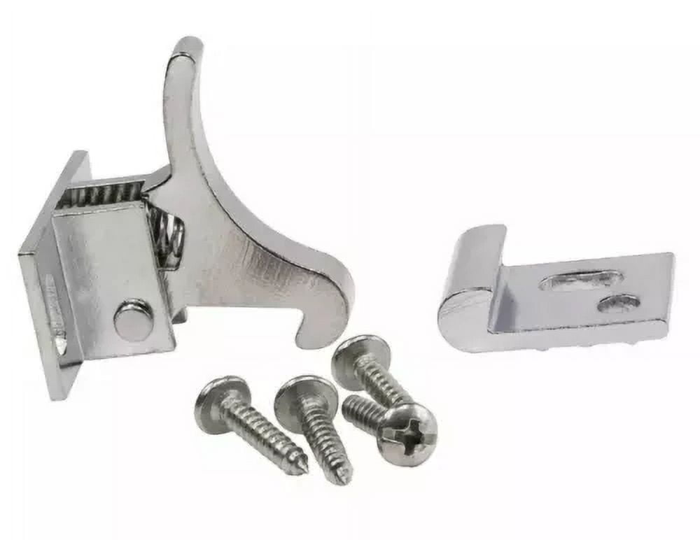 Extra Heavy Duty Elbow Latch Cabinet Door / Window Catch - Nickel Epco W/ Screws