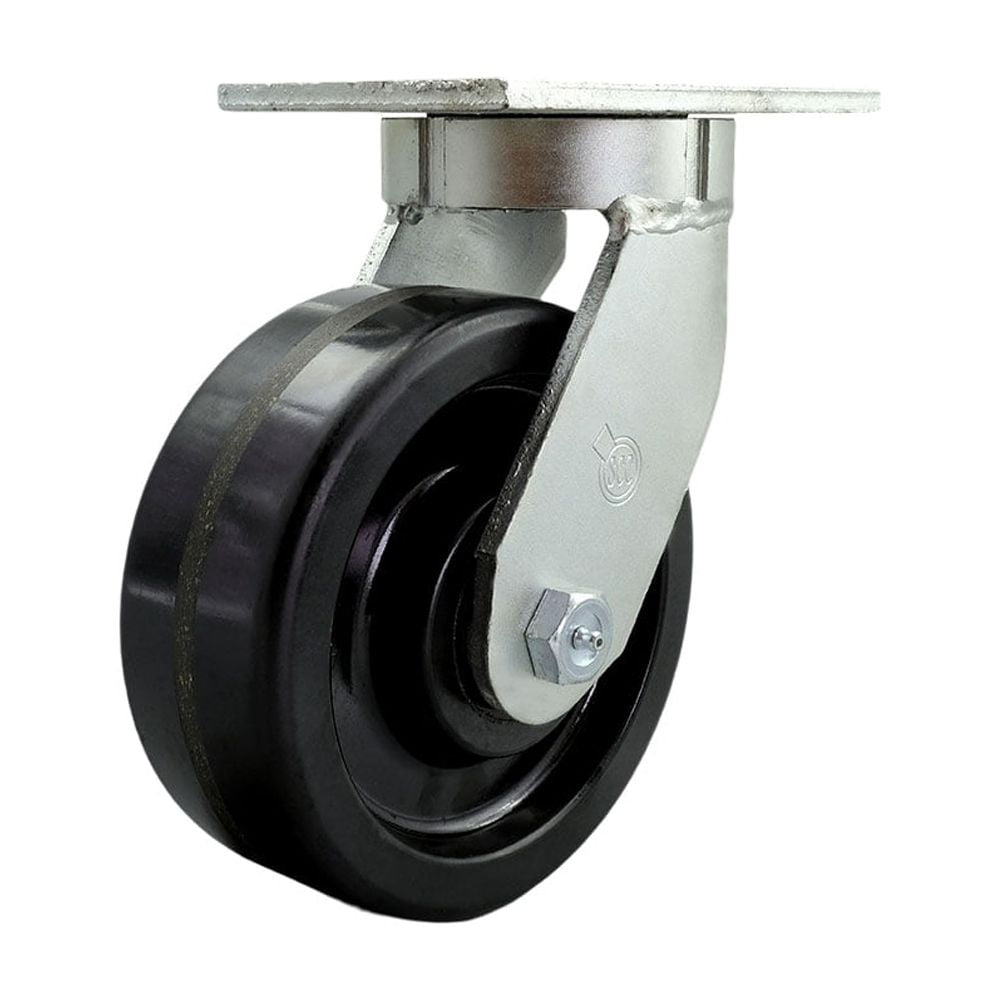 Extra Heavy Duty Kingpinless 8” x 3” Phenolic Swivel Caster for Cranes
