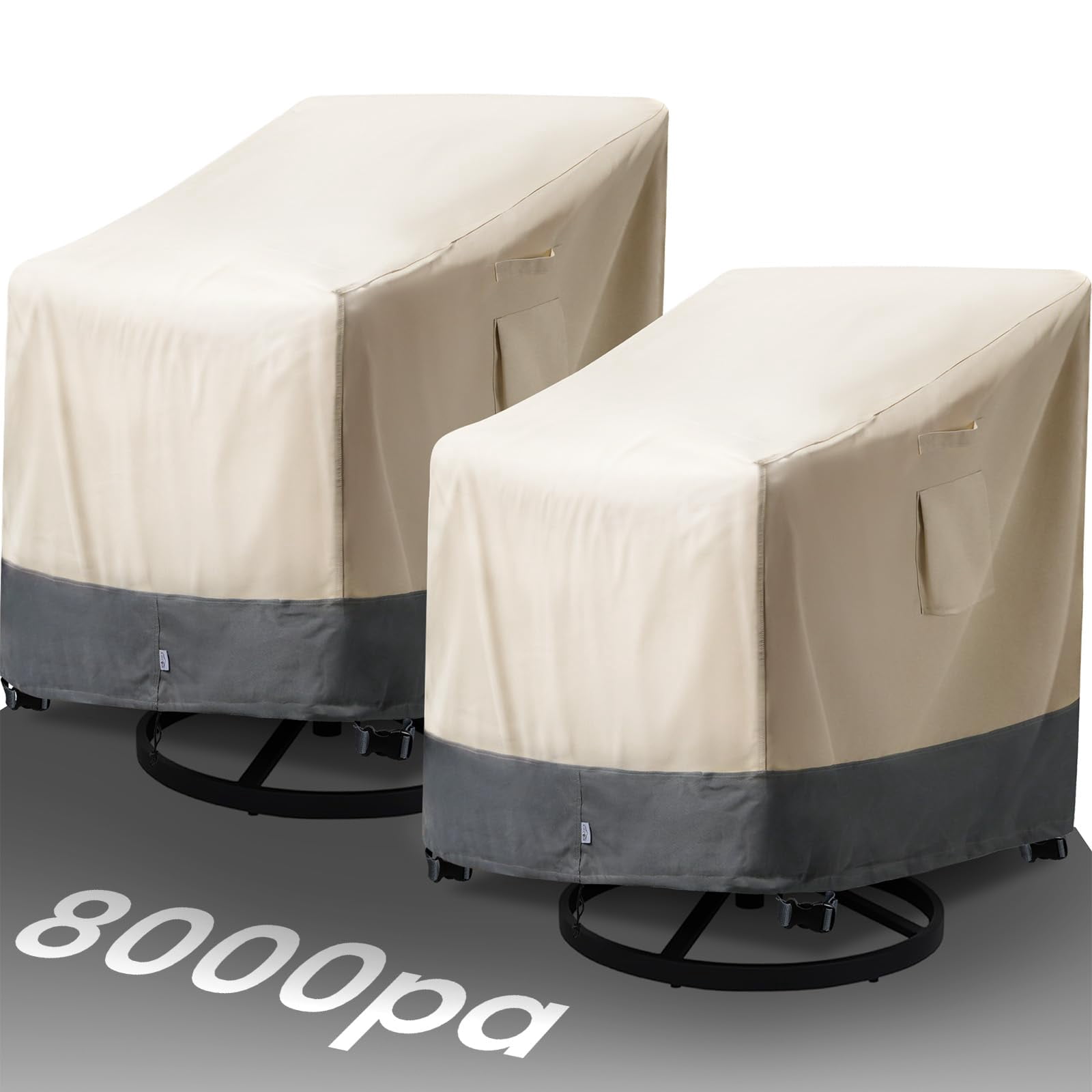 Extra Heavy Duty Patio Chair Covers Waterproof, 2 Pack Patio Furniture ...