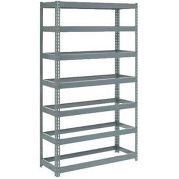 Extra Heavy Duty Shelving with 7 Shelves - Gray - No Deck