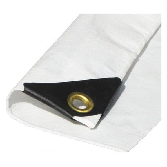 Extra Heavy Duty Tarp 7x12' White 12 Mil 3-Ply Reinforced Waterproof Outdoor Canopy Cover