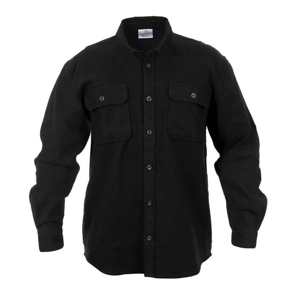 Extra Heavyweight Brawny Flannel Shirt, Solid Colors