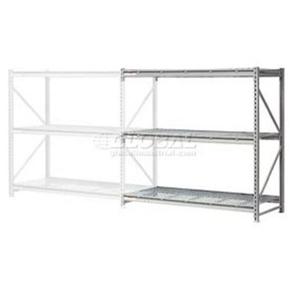 Extra High Capacity Bulk Rack with Wire Decking Add-On - Gray - 96 x 48 x 120 in.