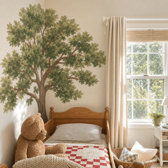 Extra Huge Maple Tree Wall Decals Peel and Stick PVC Art Decor