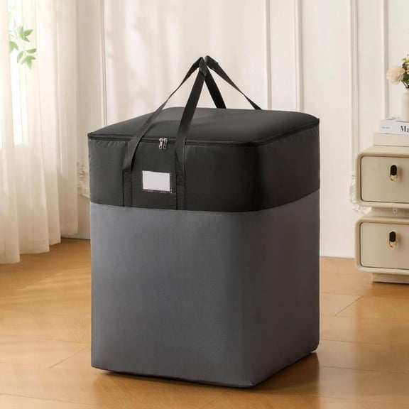Extra Large 110L Heavy Duty Moving Storage Bag with Zipper, Waterproof Oxford Cloth Packing Tote Container with Reinforced Handles for Bedding