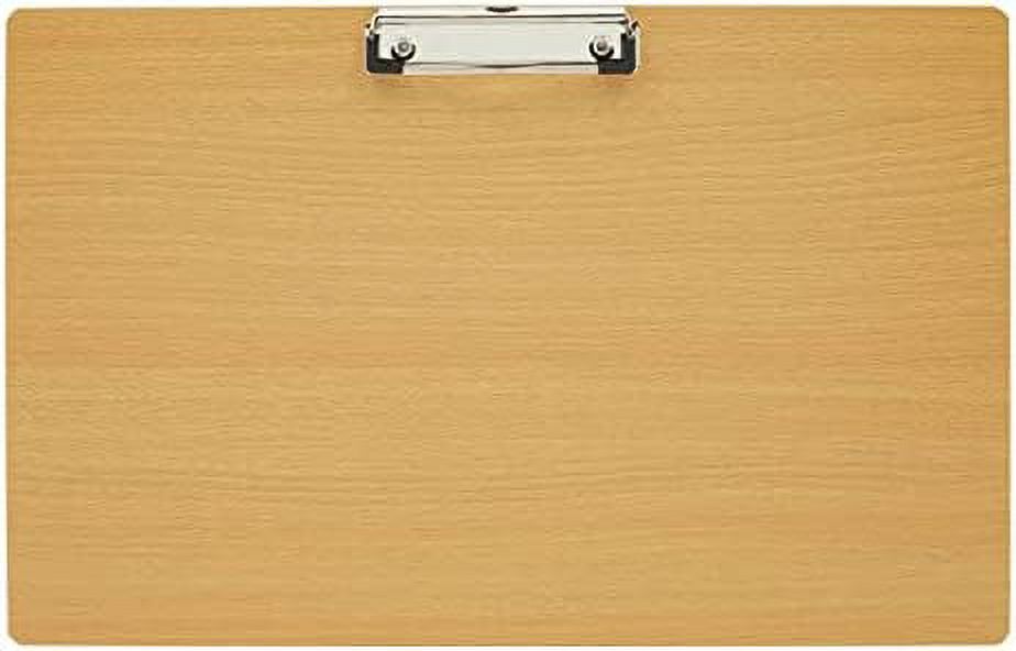 Extra Large 11x17 Clipboard, Horizontal Wooden Lap Board with Low