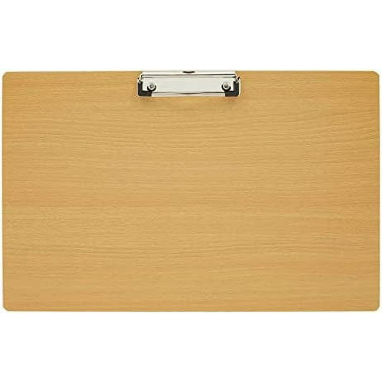 Extra Large 11x17 Clipboard, Horizontal Wooden Lap Board with Low