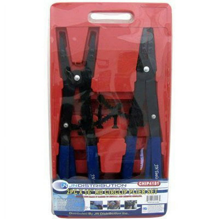 Extra Large 16-Inch Snap Ring Pliers Set - Circlip Removal Tool With Interchangeable Tips