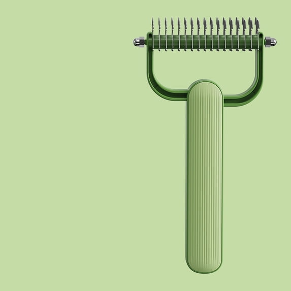 Extra Large 2-Sided Undercoat Rake for Dogs & Cats, Dog Brush for Shedding Remove Mats, Dematting Comb, Safe & Gentle Grooming Brush for German Shepherds Medium to Long-Haired Pets