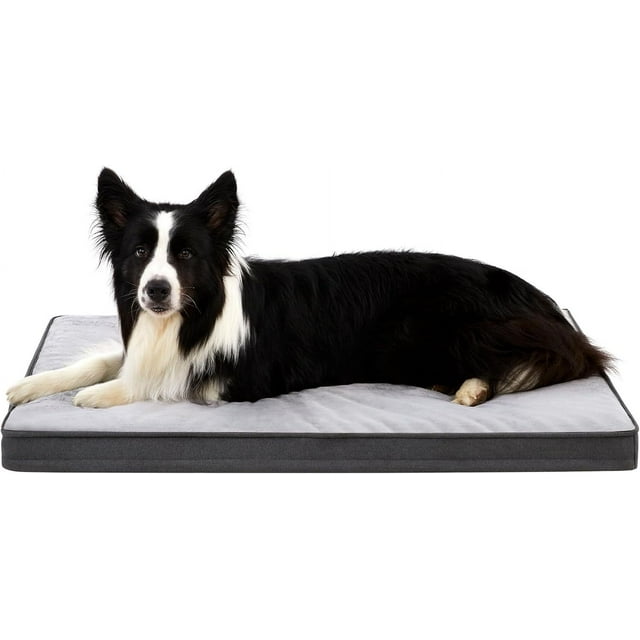 Extra Large 2-in-1 Pet Bed with Removable Waterproof Washable Warm and Cool Covers, Gray