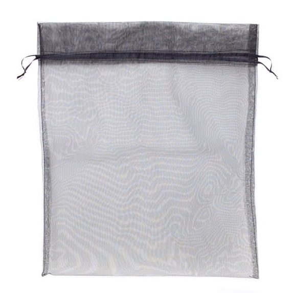 Brybelly Holdings MORG-301 Extra Large - 20in x 21in - Black Organza Bag with Drawstrings