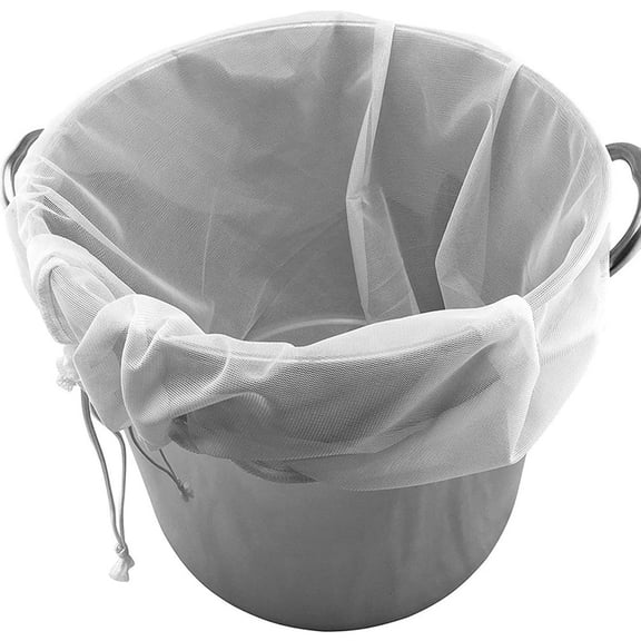 Extra Large 22" x 26" Brew in a Bag Straining Bag for All-Grain Homebrewing, Nylon Mesh with Drawstring, Reusable BIAB Brewing Equipment