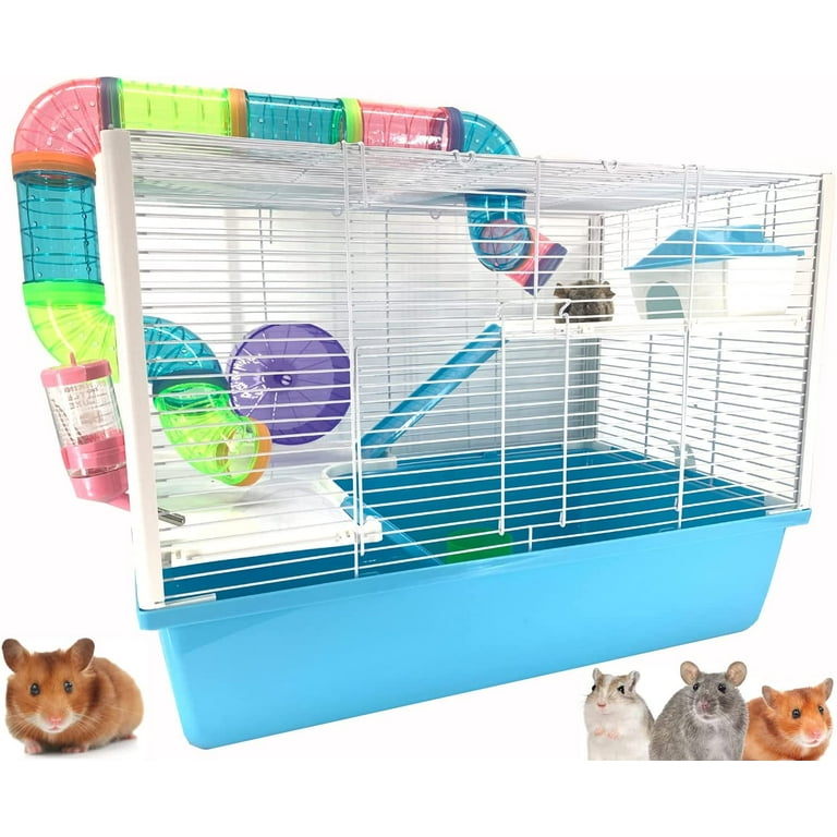 Extra Large 23 Multi Tiers Hamster Palace Gerbil Habitat Mouse House Mice Home Critters Cage with Complete Set of Accessories Expandable and