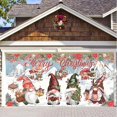 thumbnail image 1 of Extra Large 240x210cm Christmas Barn Themed Garage Door Banner Outdoor Holiday Cover Decorative Background For Festive Season, 1 of 6