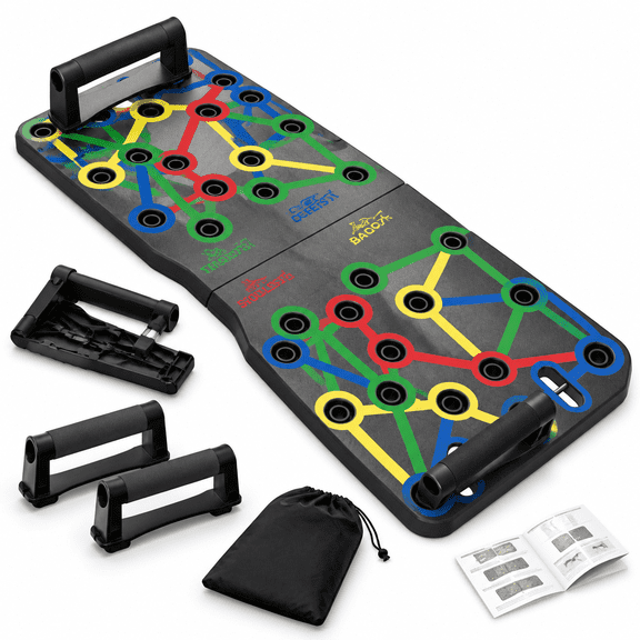 Extra Large 26.2" x 13.8" Multi-Functional 30-in-2 Push-Up Stand Workout Set