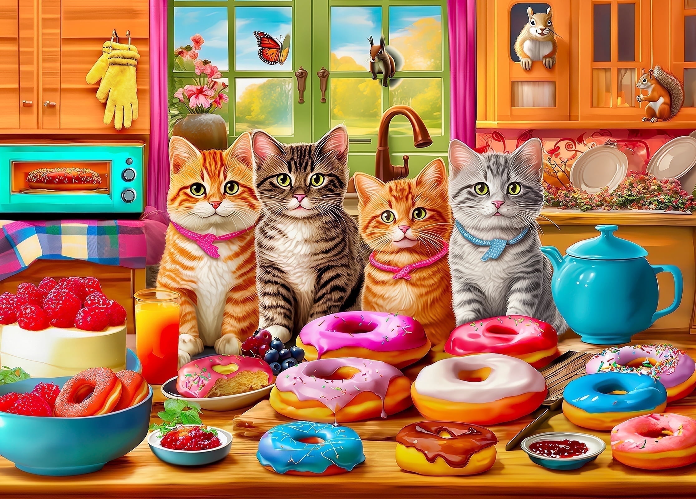300 Piece Jigsaw Puzzles for Adults - Large Piece, 21" x 15" Full Size