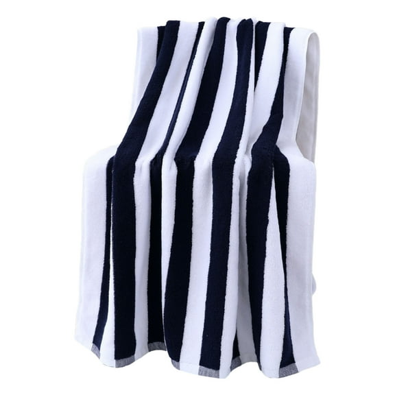Extra Large 30x70 Inch Beach Towel - Double Terry Cotton, Ultra Soft Striped Pool & Swimming Towel, Hotel Quality for Resort, Vacation, Yoga & Outdoor Use