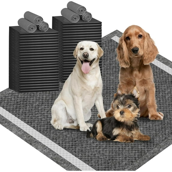 Extra Large 36"X36" Charcoal Training Pads for Dogs, 30 Count, Activated Carbon Odor Control, XL Pads with Adhesive Strip